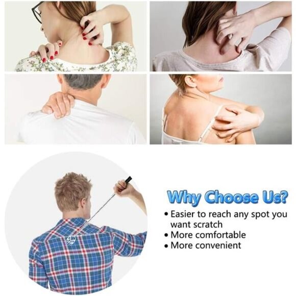 6-Pack Colorful  Telescopic Bear Claw Back Scratcher Extendable Stainless Steel - Picture 5 of 7